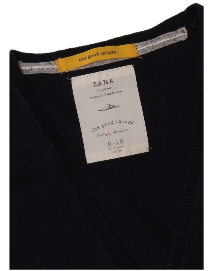 Zara drenge cardigan sweater 9-10 år marineblå