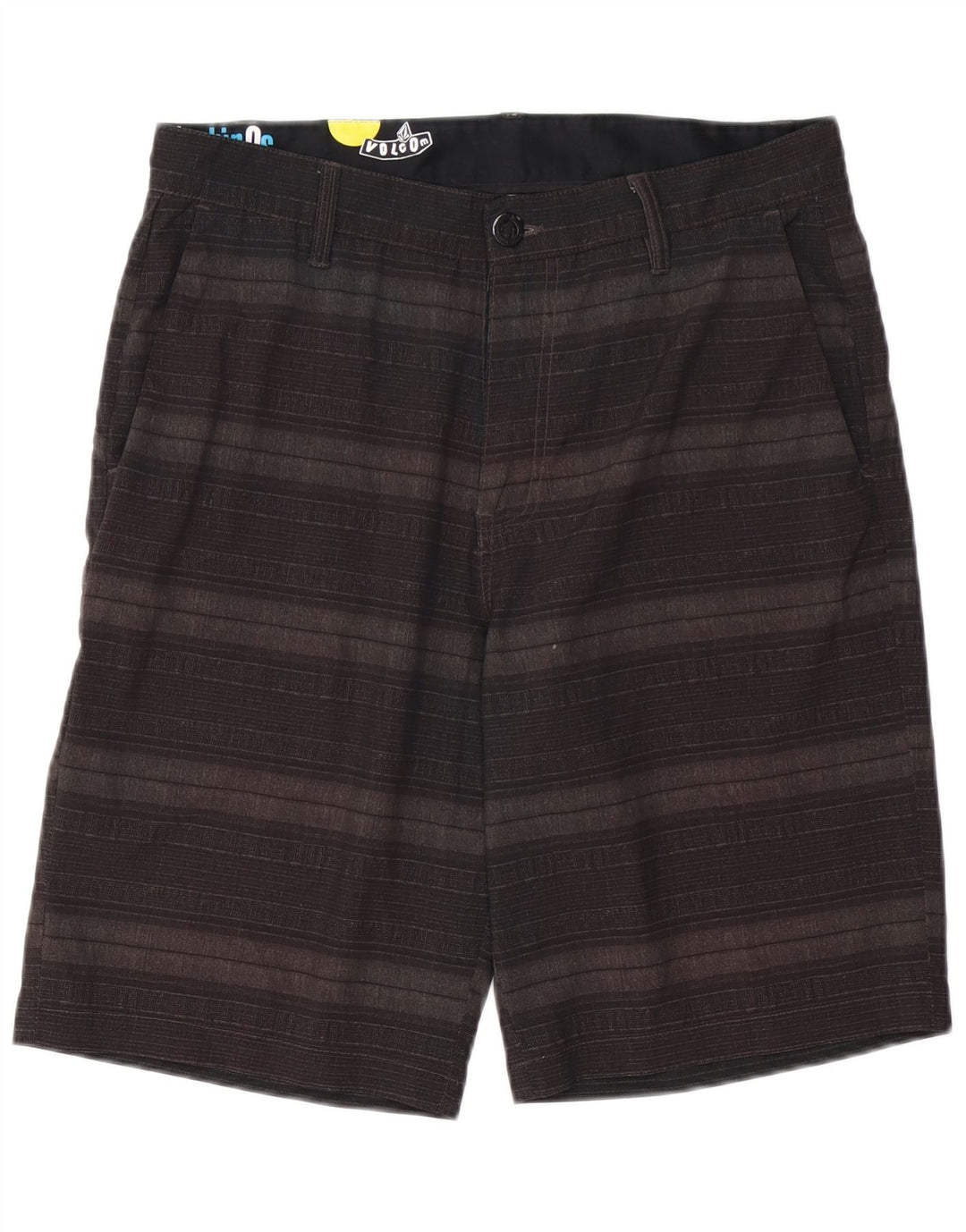 VOLCOM Herre Cargo Shorts W32 Large Gråstribet Polyester