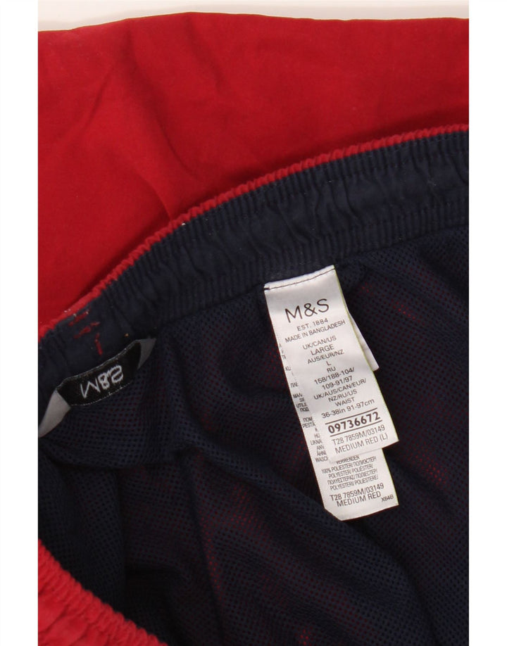 Marks & Spencer Badeshorts til mænd store røde polyester