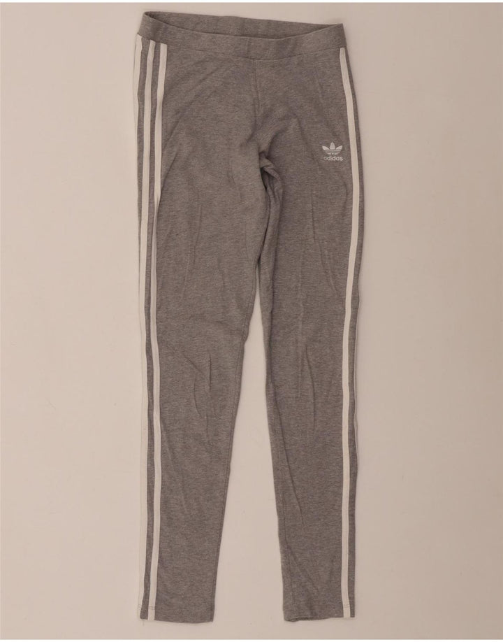 Adidas Dame Leggings UK 6 XS Grå Bomuld