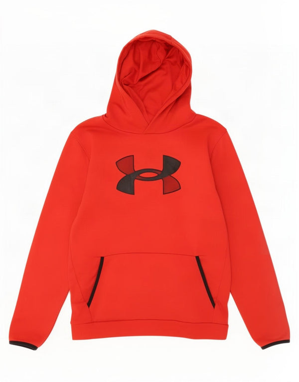 Under Armour Boys Graphic Hoodie Jumper 13-14 år XL Rød Polyester