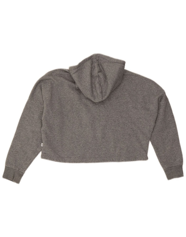 Puma Girls Graphic Crop Hoodie Jumper 11-12 år Grå Bomuld