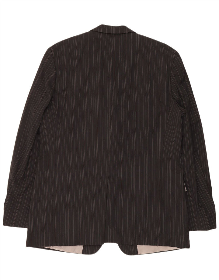 HUGO BOSS Herre 3-knaps blazerjakke EU 54 2XL Sort nålestribe