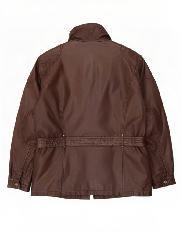 Mauritius Herre Læderjakke IT 56 3XL Brun