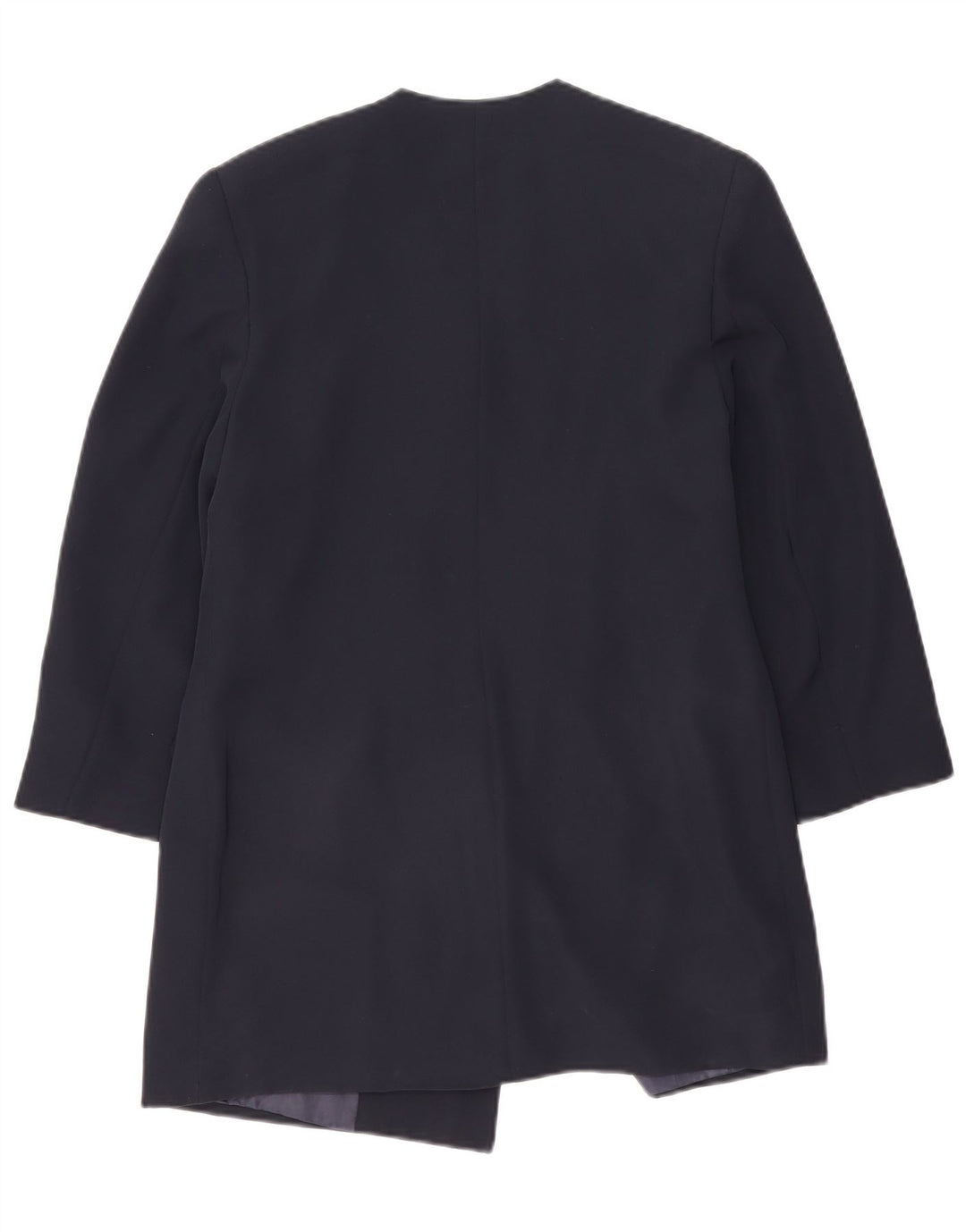 Lybido Dame Dobbeltradet Frakke IT 44 Medium Navy Blue Floral Polyester