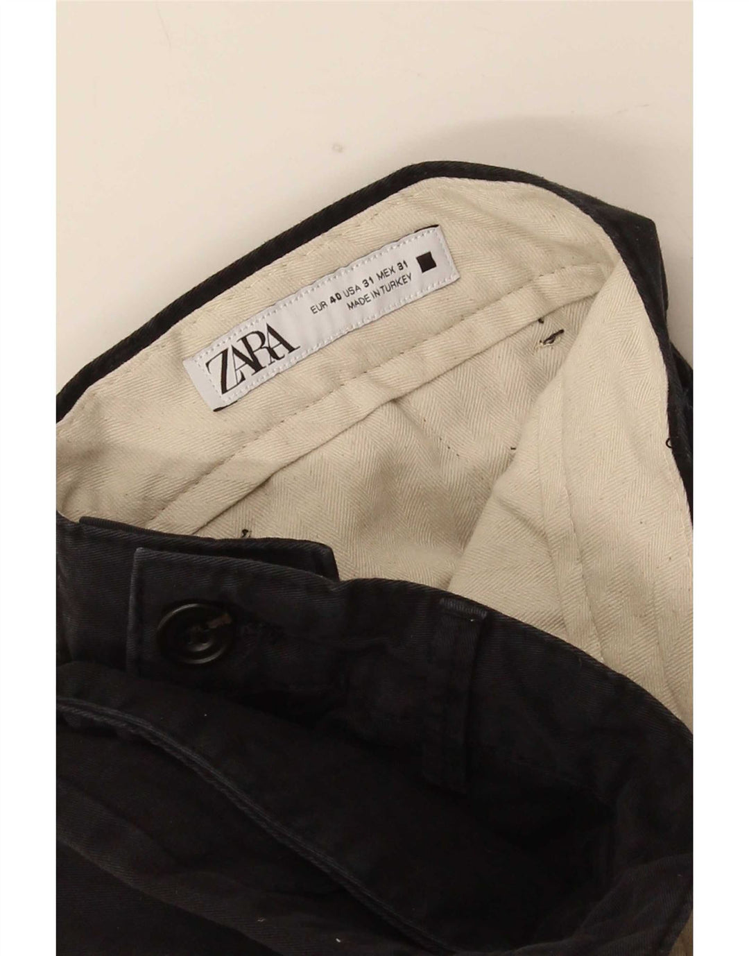 Zara Herre Slim Jeans EU 40 Medium W30 L28 Sort