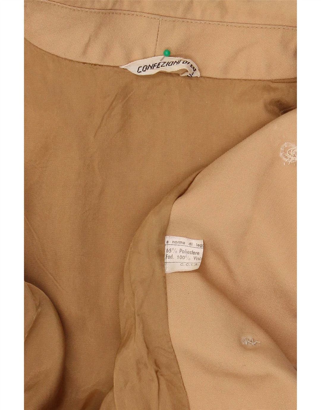 Confezioni Di Lusso Trench Coat til kvinder UK 12 Medium Beige Polyester