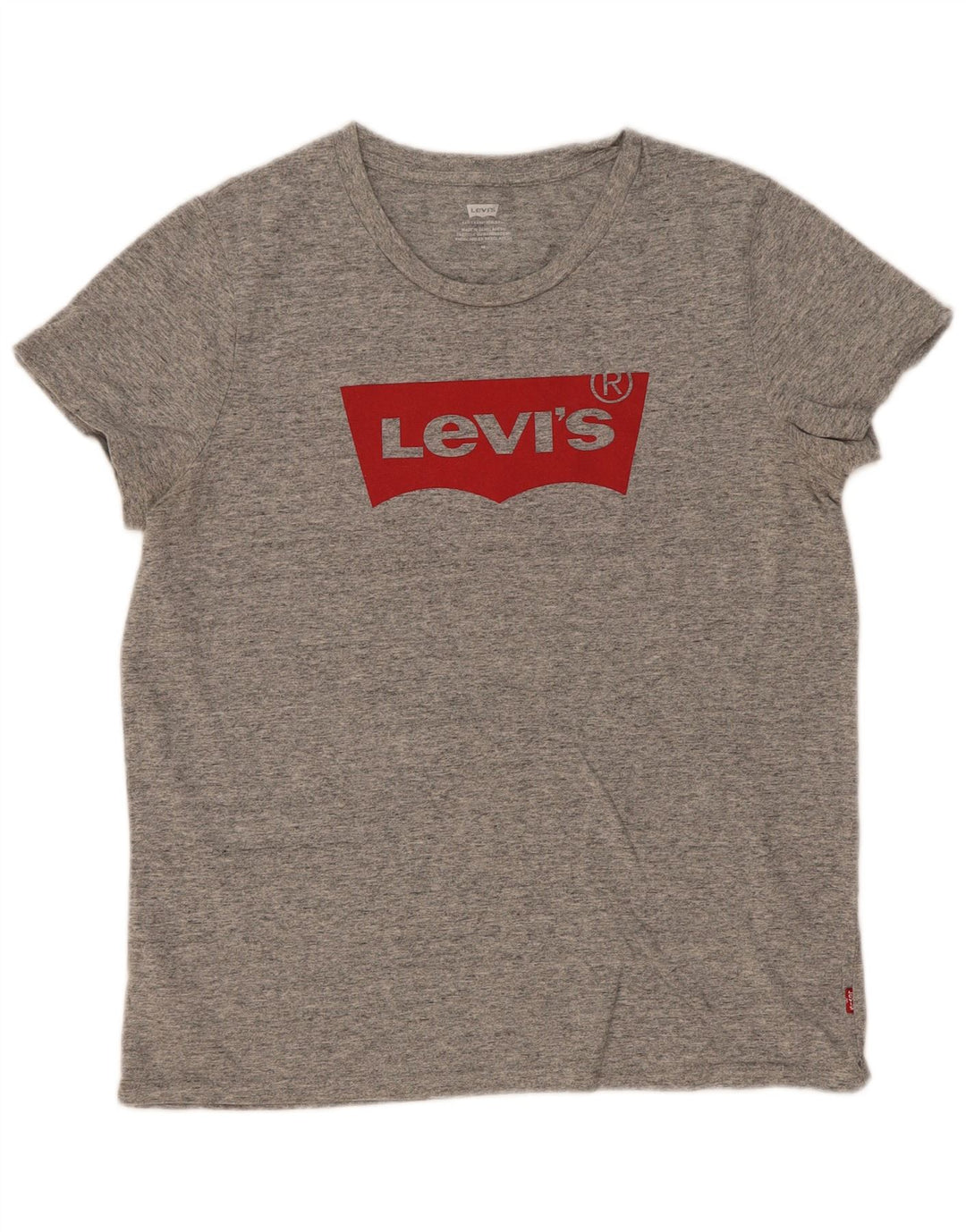 Levi's Dame Grafisk T-Shirt Top UK 12 Medium Grå