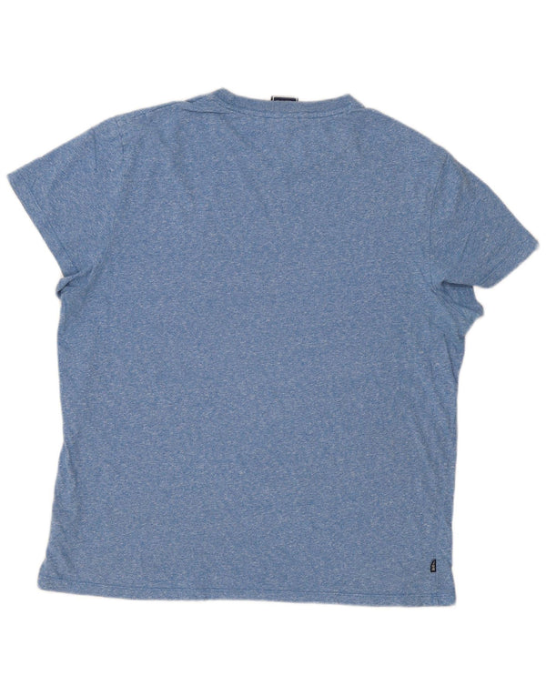 Superdry Herre T-shirt Top 2XL Blå Flecked Bomuld