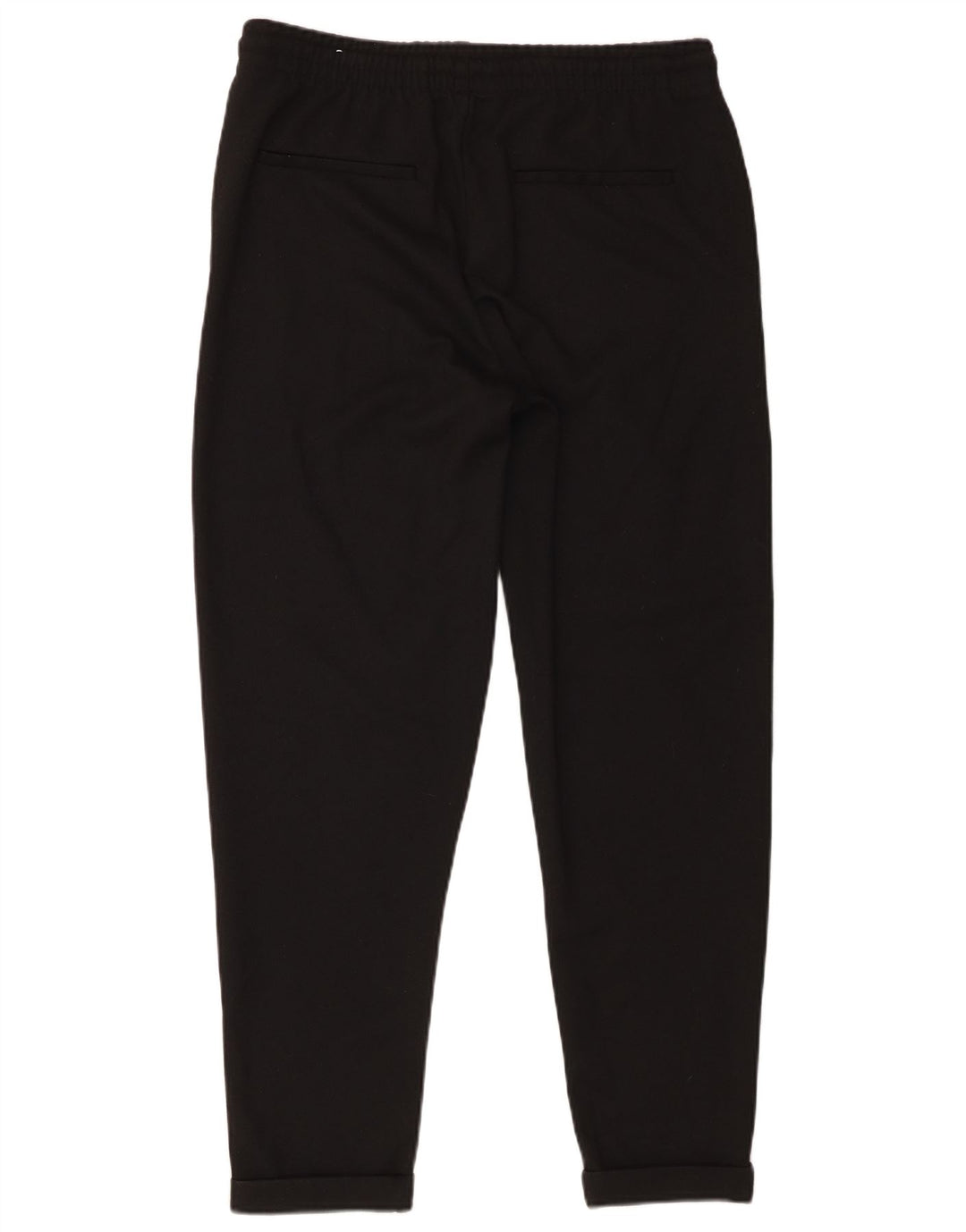 Zara Dame tilspidsede Casual Bukser Large W32 L28 Sort Polyester