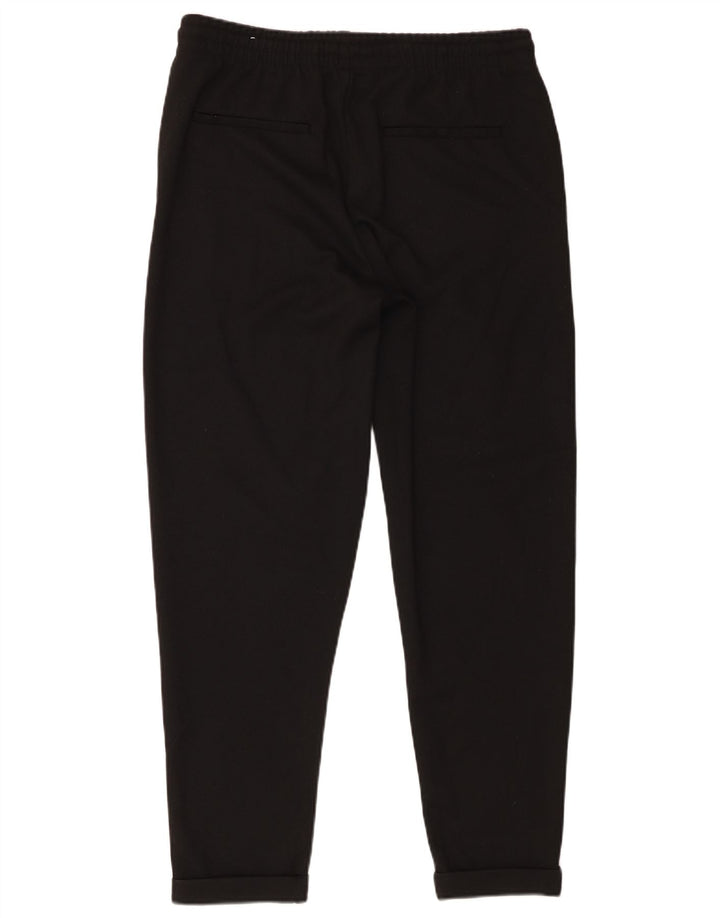 Zara Dame tilspidsede Casual Bukser Large W32 L28 Sort Polyester