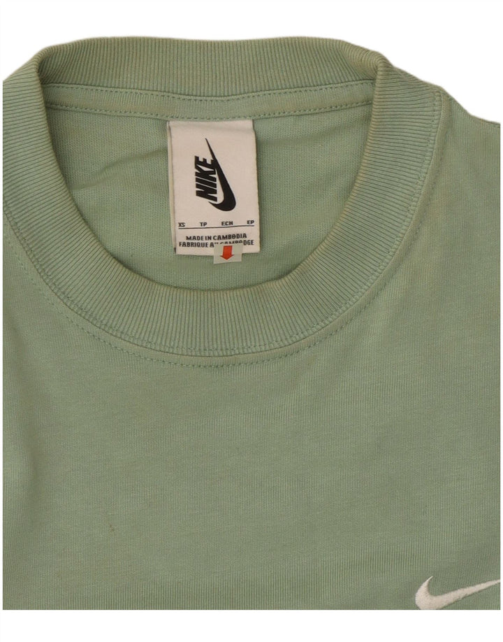 Nike T-shirt top XS Grøn bomuld til mænd