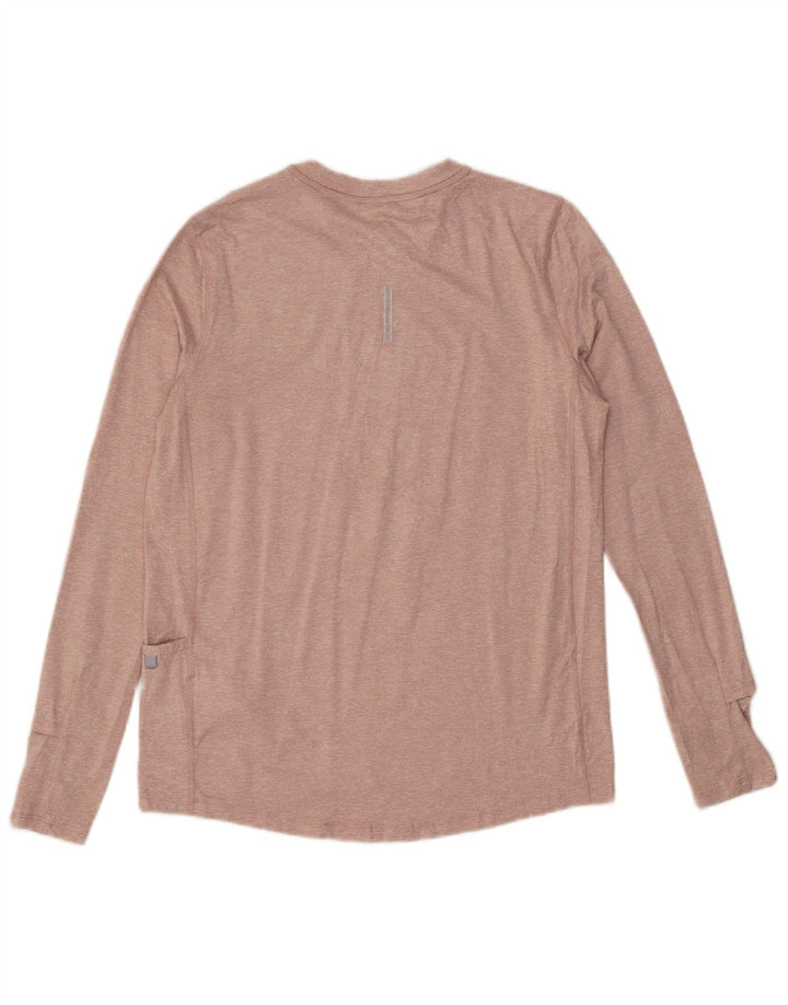 Nike Running Top Langærmet UK 10 Small Pink Flecked Polyester