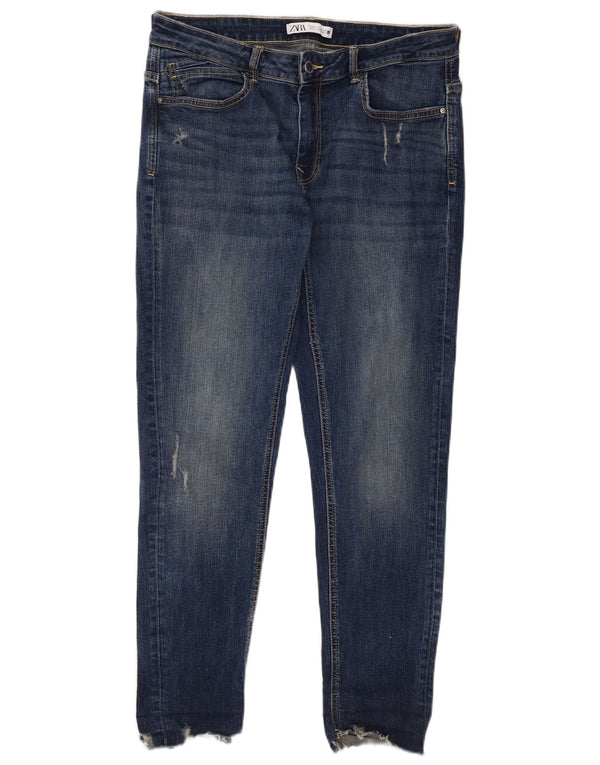 Zara Womens Skinny Jeans EU 44 XL W34 L27 Blue Cotton