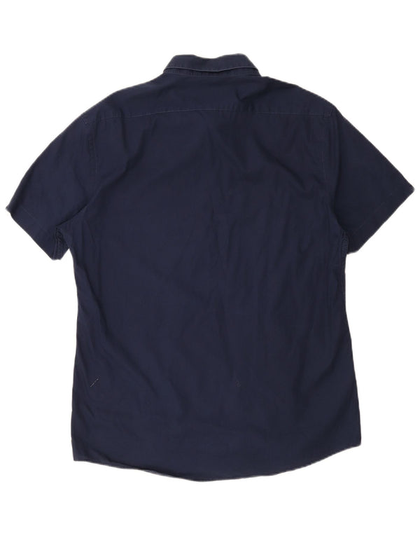 Jules Kortærmet Slim Fit Skjorte til mænd Størrelse 43/44 Large Navy Blue