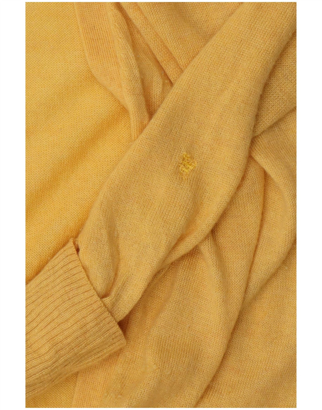 FAT FACE Womens Longline Open Cardigan Sweater UK 14 Medium Yellow Wool