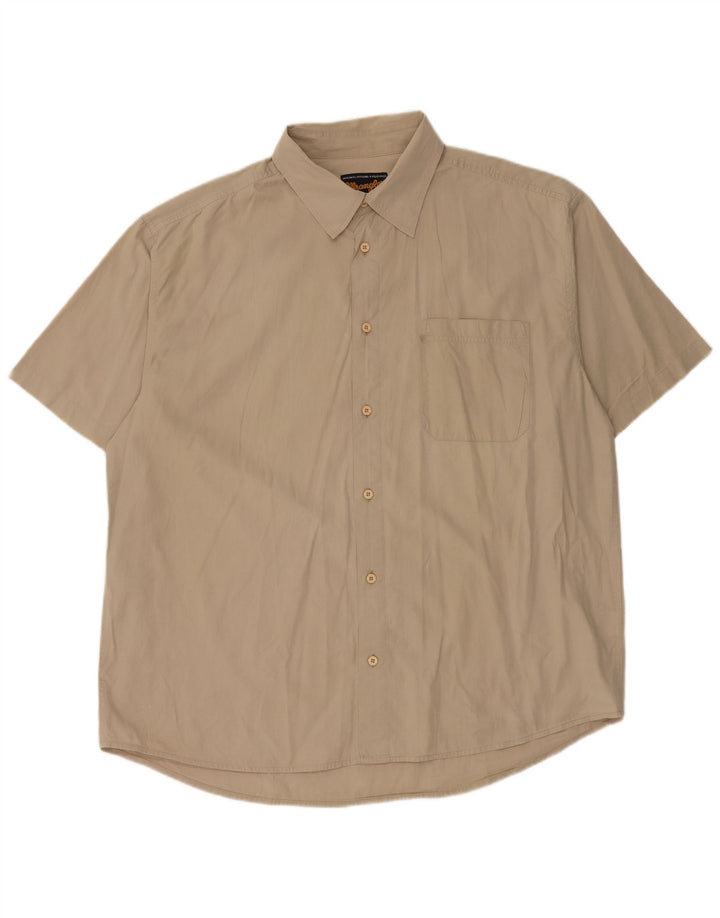 WRANGLER Kortærmet Herreskjorte 2XL Beige Bomuld