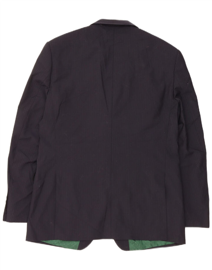 French Connection Herre 2 Button Blazer Jacket UK 42 XL Navy Blue Pinstripe