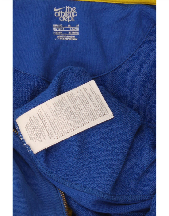 Nike hættetrøje med lynlås til kvinder UK 12/14 Medium Blue Bomuld