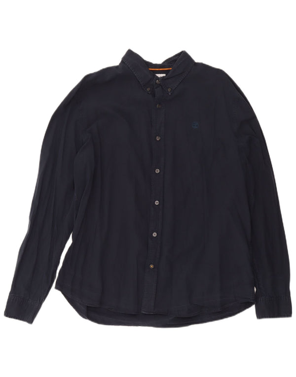 Timberland Herre Slim Fit skjorte XL marineblå bomuld