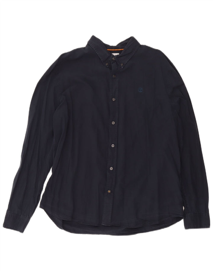 Timberland Herre Slim Fit skjorte XL marineblå bomuld