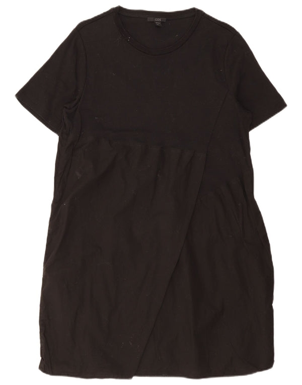 Cos Womens Shift Dress UK 12 Medium Black Cotton