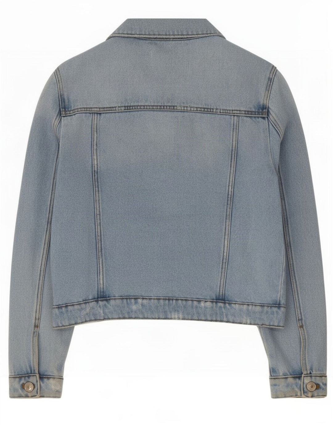 Zara Girls Distressed Denim Jacket 11-12 Years Blue Cotton