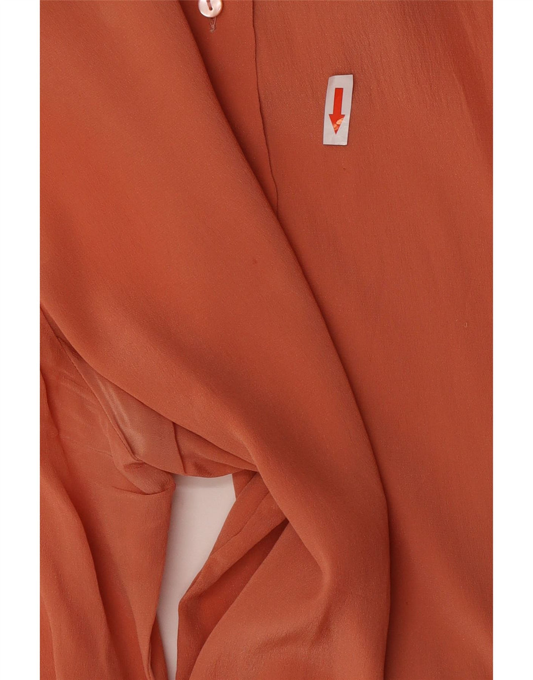Vintage Dame Front Tie Shirt Bluse IT 44 Medium Orange