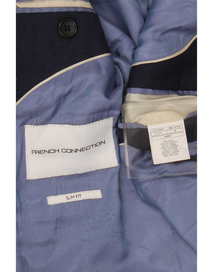 French Connection Herre 2 Button Blazer Jacket UK 36 Small Navy Blue
