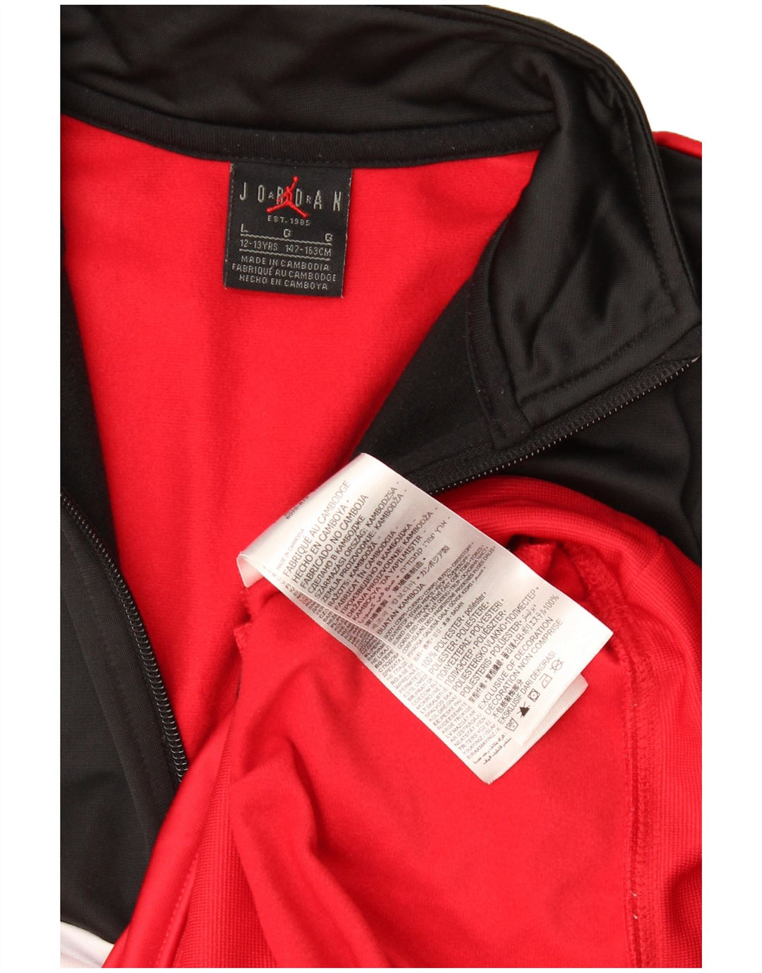 Jordan Boys Grafisk Sweatshirt Jumper 12-13 år Stor rød farveblok