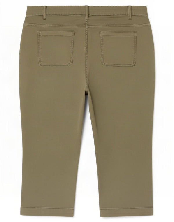 Mountain Warehouse Dame Capri Bukser UK 18 XL W36 L20 Khaki Bomuld
