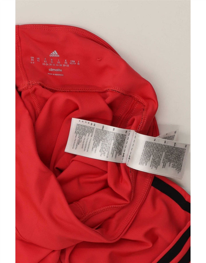 Adidas Dame Capri Leggings UK 4/6 XS Pink Polyester