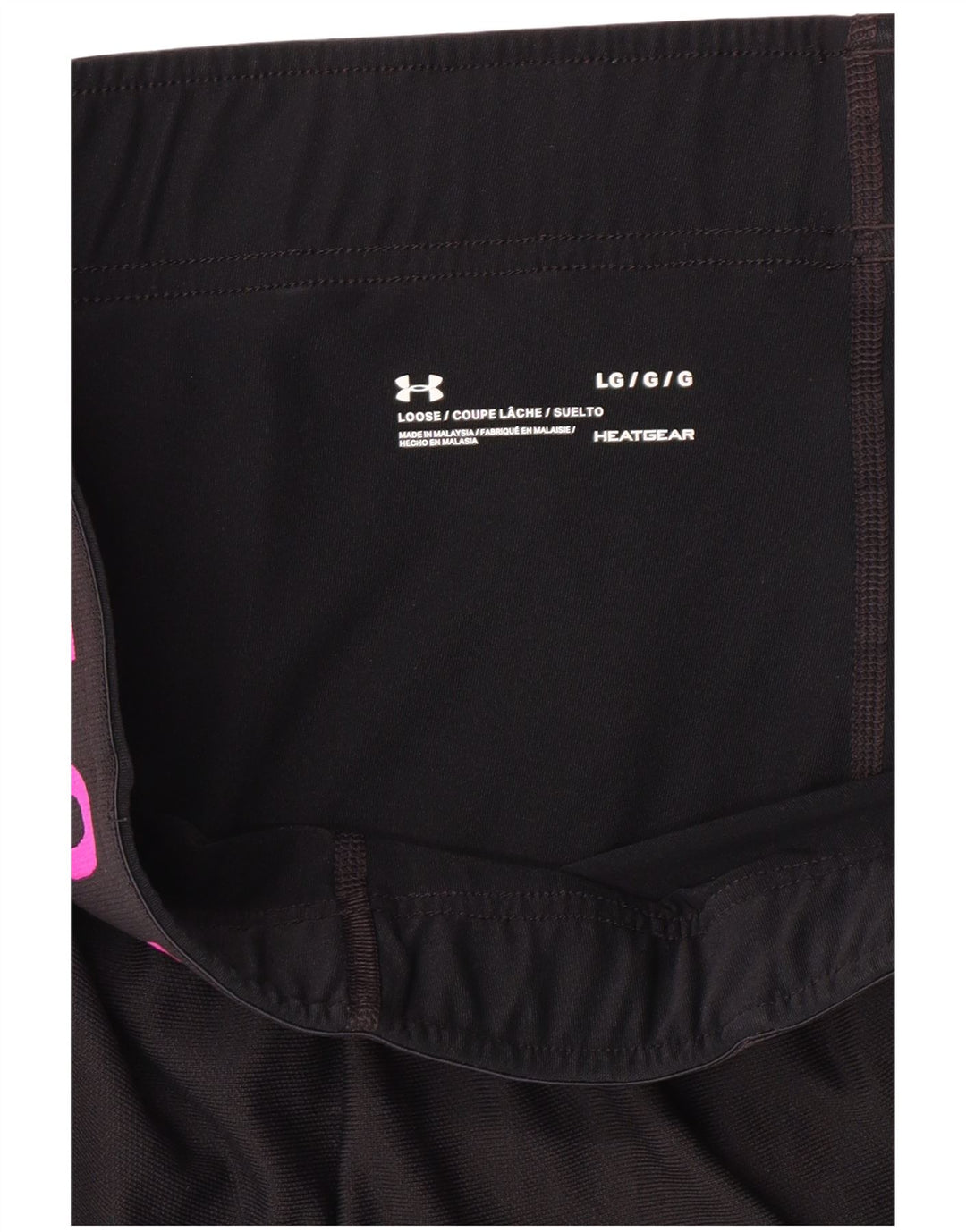 UNDER ARMOUR Womens Heat Gear Sportsshorts UK 14 Large Black Colourblock