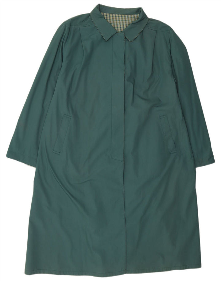 Vintage Dame Overfrakke IT 55 2XL Grøn Polyester