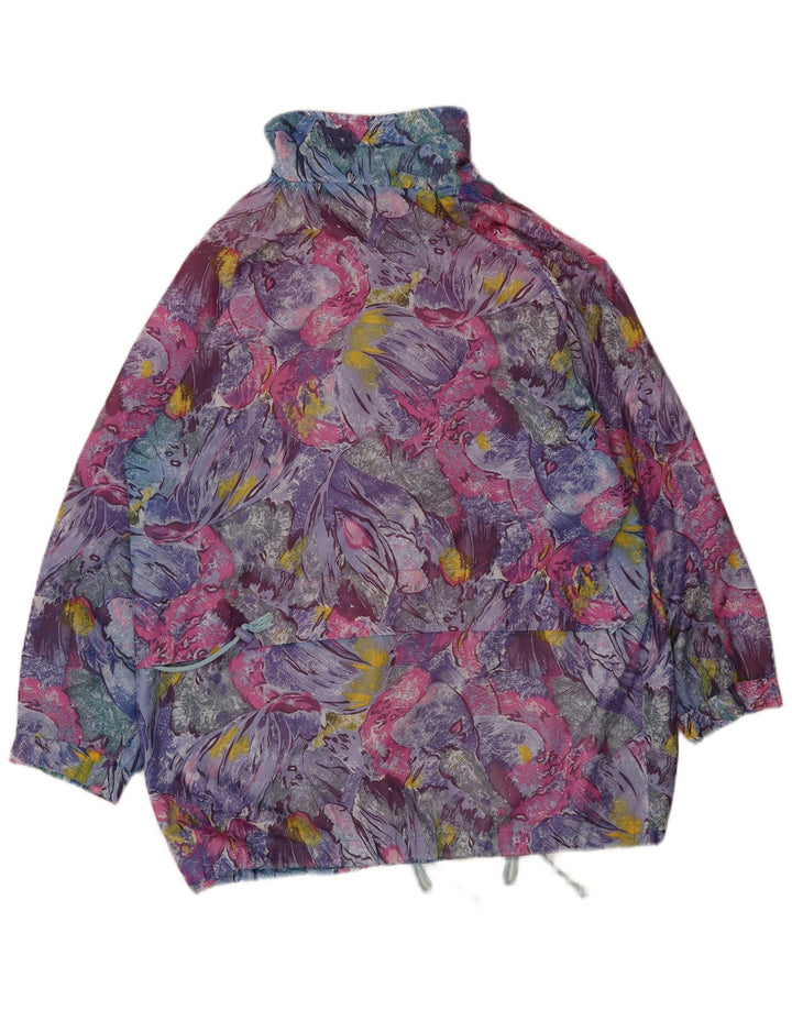 Vintage kvinders abstrakt mønster nyttejakke EU 40/42 Medium Multicoloure