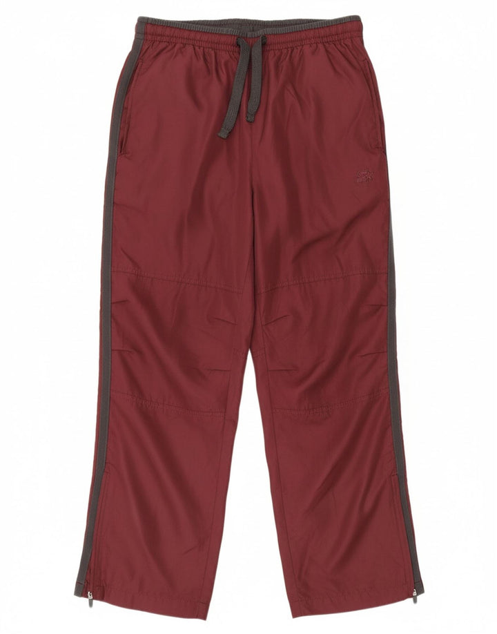 STARTER Mens Tracksuit Trousers UK 28/30 Small  Burgundy Polyester