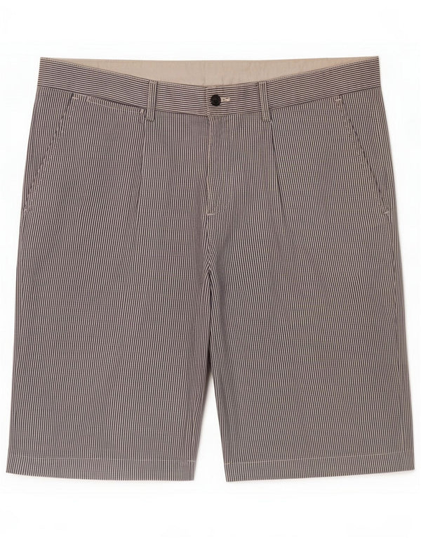Kappa Herre Perfect Fit Chino Shorts IT 54 2XL W38 Blue Pinstripe Cotton