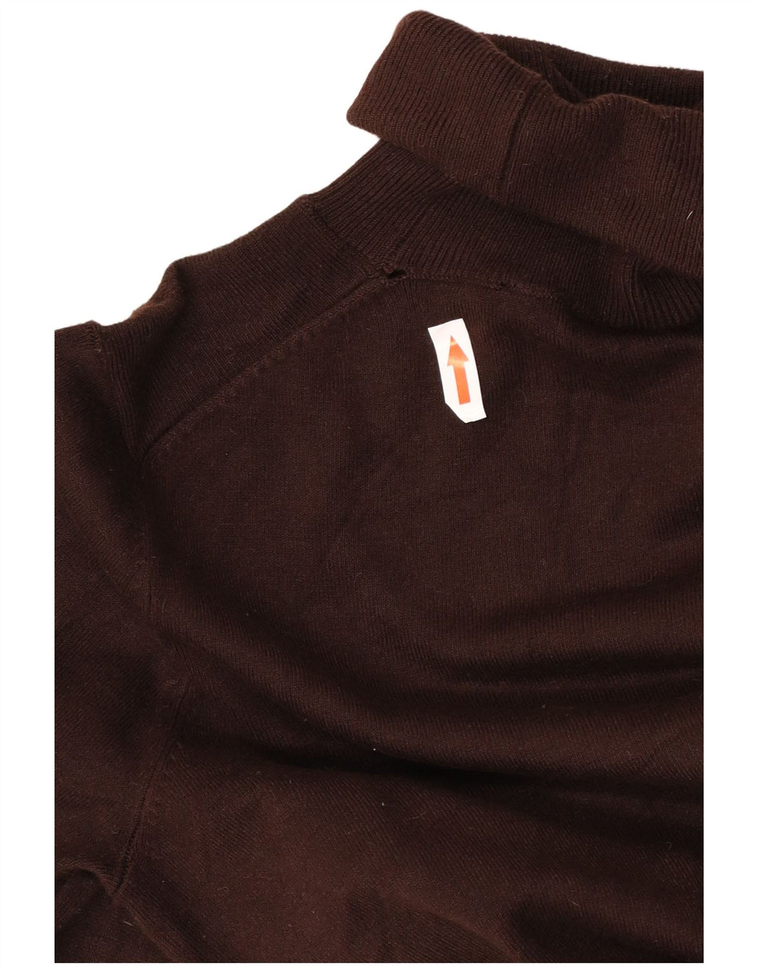 Zara Dame Rullehals Sweater UK 10 Small Brown Viscose