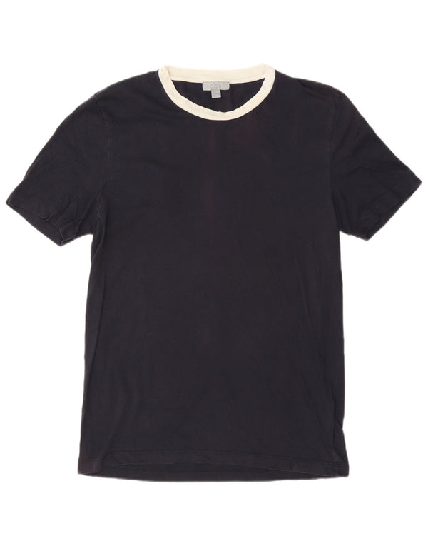 Cos Herre T-Shirt Top Medium Marineblå Bomuld