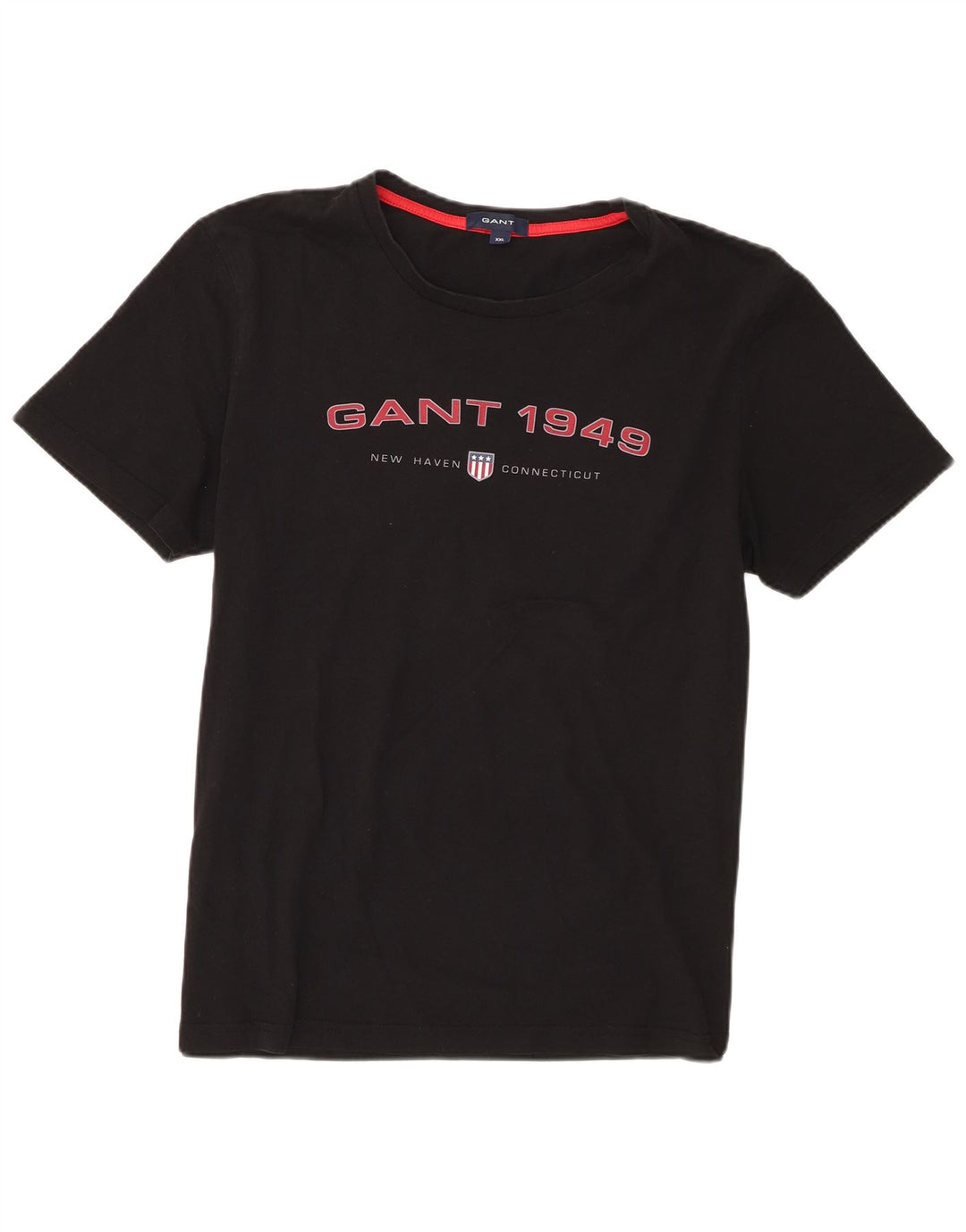 Gant Herre Grafisk T-Shirt Top 2XL Sort Bomuld
