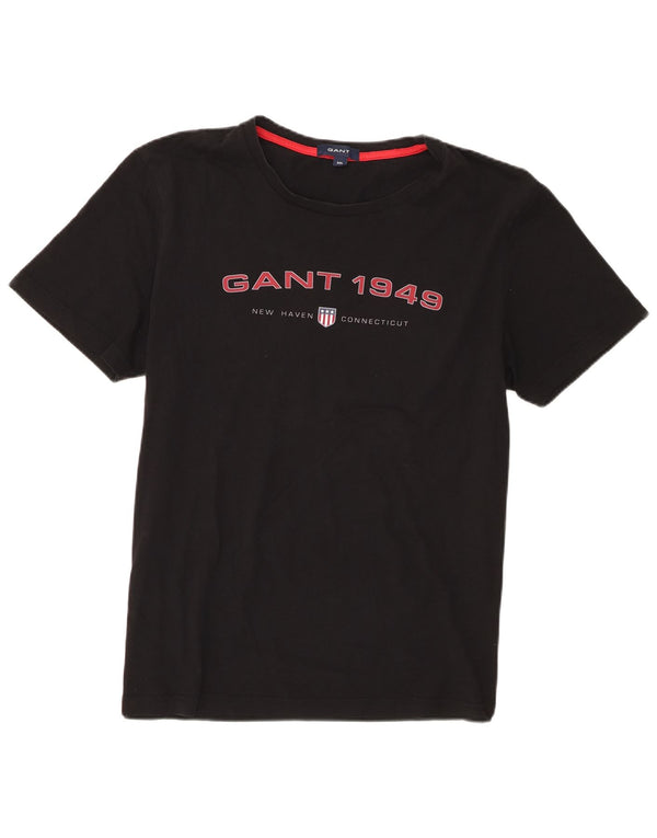 Gant Herre Grafisk T-Shirt Top 2XL Sort Bomuld