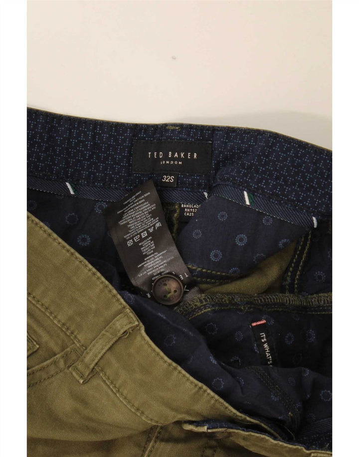 Ted Baker Herre Slim Casual Bukser W32 L29 Khaki Bomuld