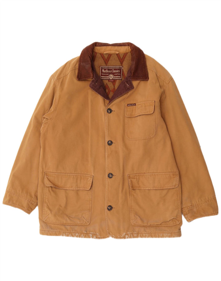 Marlboro Classics Herre Windbreaker Jacket UK 42 XL Brun Bomuld