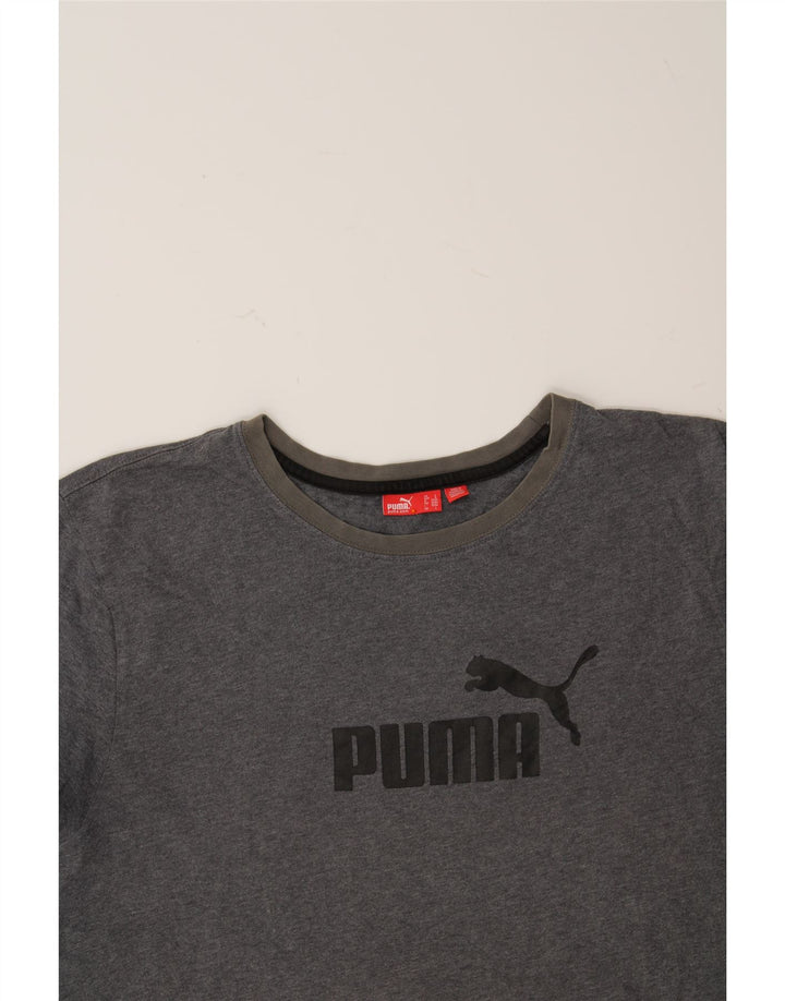 PUMA Mens Graphic T-Shirt Top Large Grey Vintage Puma and Second-Hand Puma from Messina Hembry 