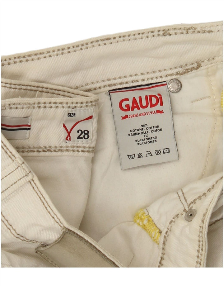 Gaudi Dame denim Shorts W28 Medium Off White Bomuld