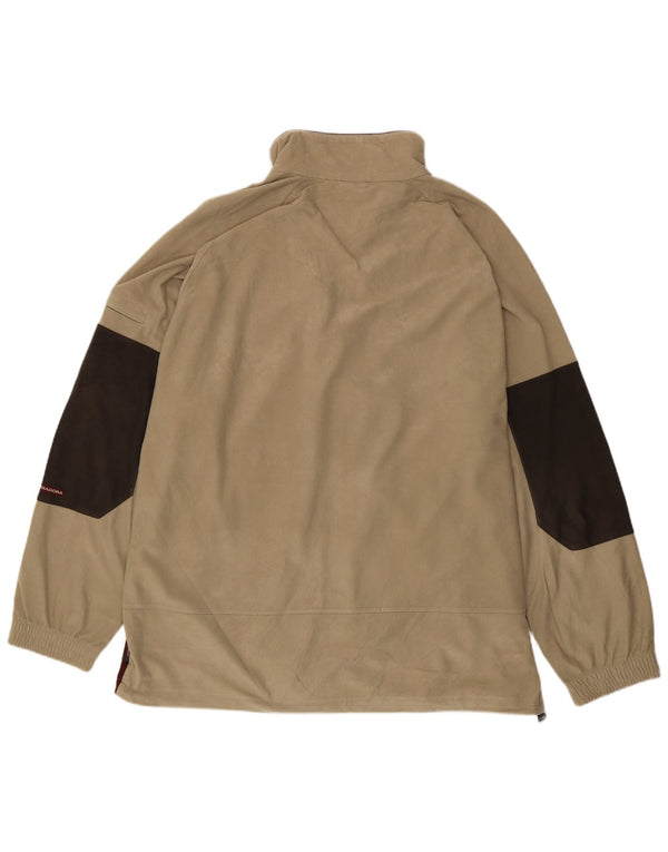 Diadora Herre Velour Træningsdragt Top Jacket UK 48 2XL Beige Colourblock