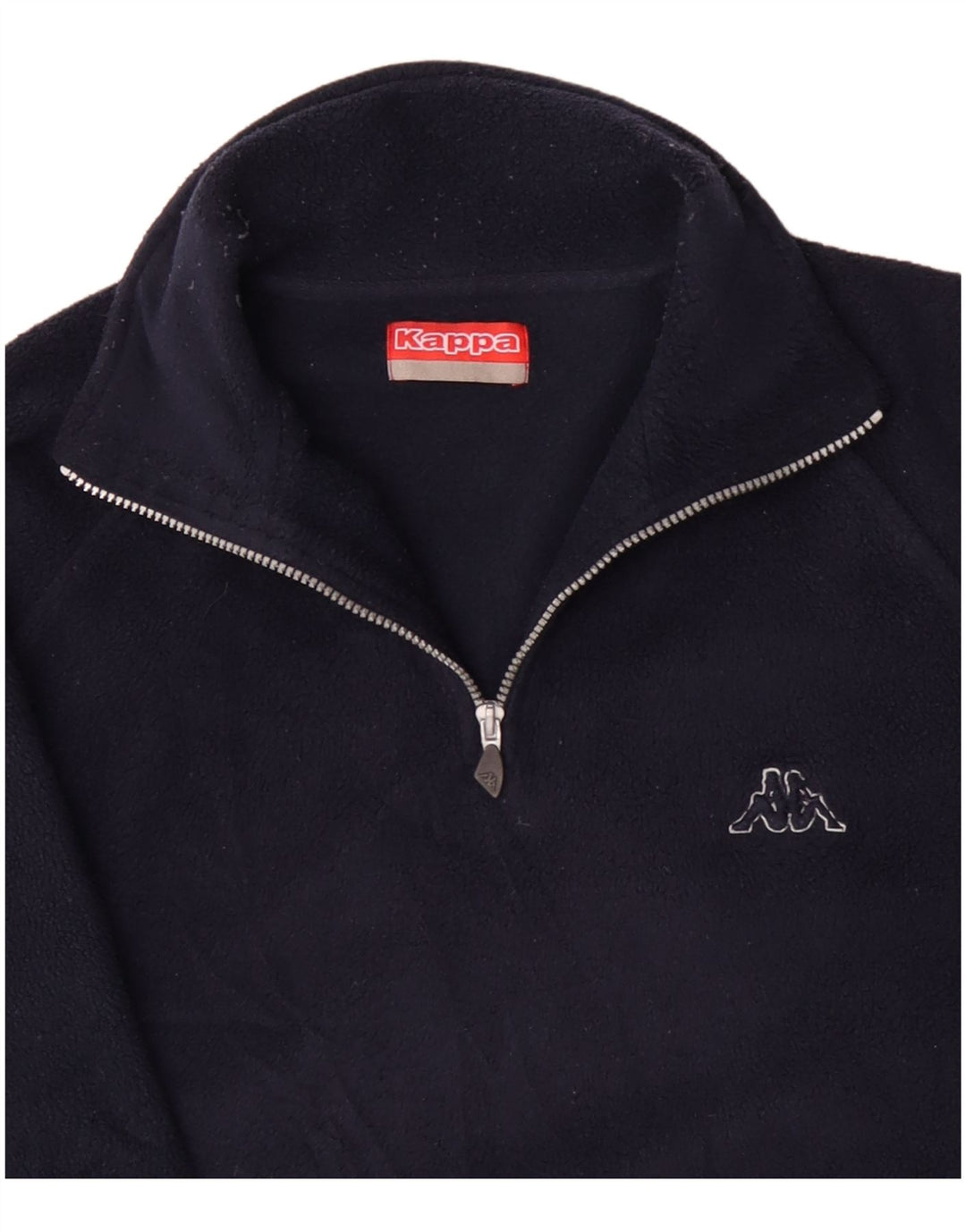 Kappa herre lynlås hals fleece jumper stor marineblå polyester