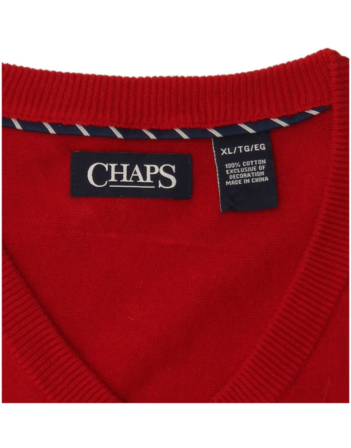 Chaps Herrevest Tank Top XL Rød Bomuld