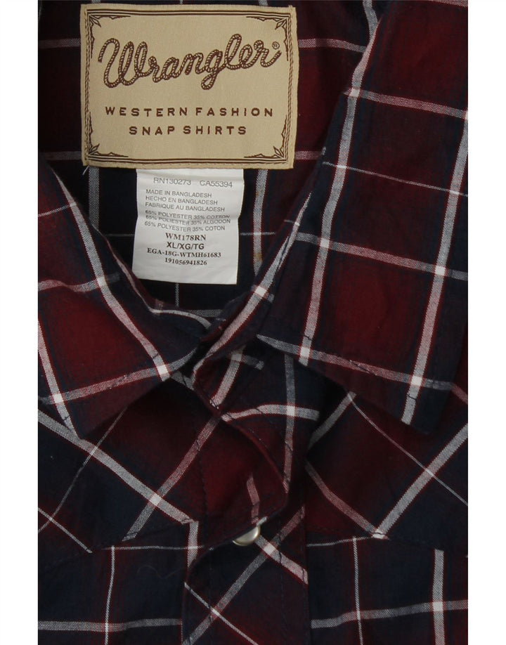 WRANGLER Mens Shirt XL Red Check Cotton Vintage Wrangler and Second-Hand Wrangler from Messina Hembry 