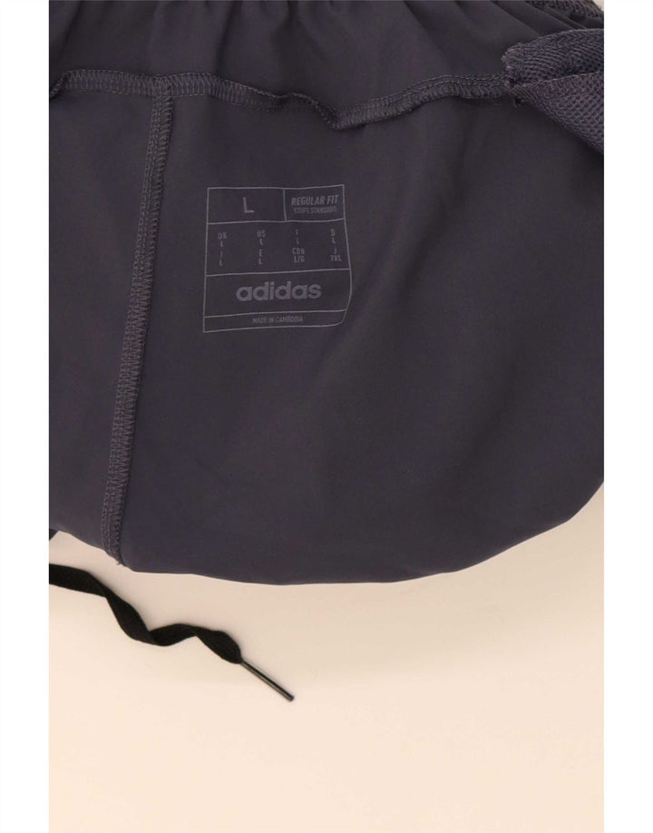 Adidas Herre Regular Fit Sportshorts Large Navy Blue Colourblock Polyester